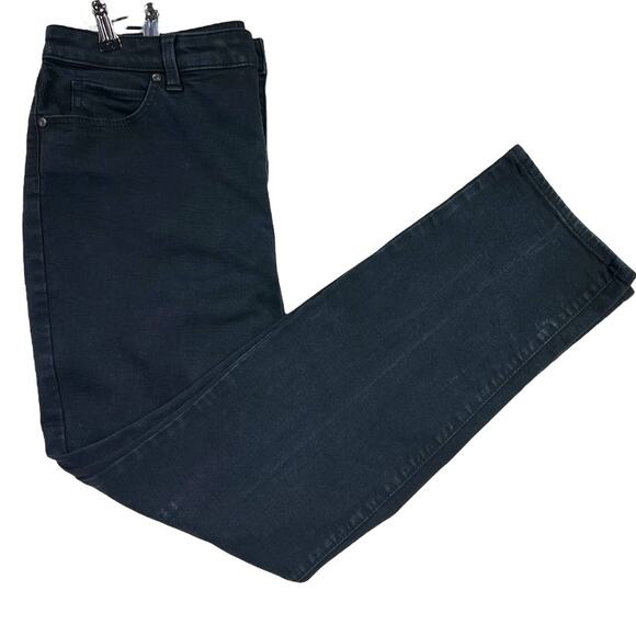 Talbots Flawless High Rise Straight Leg Five Pocket Jeans Black 10 Petite - Picture 1 of 13